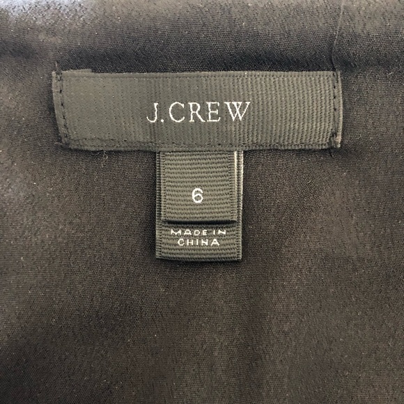 J.Crew black velvet ruffle peplum cami size 6 - Picture 7 of 8